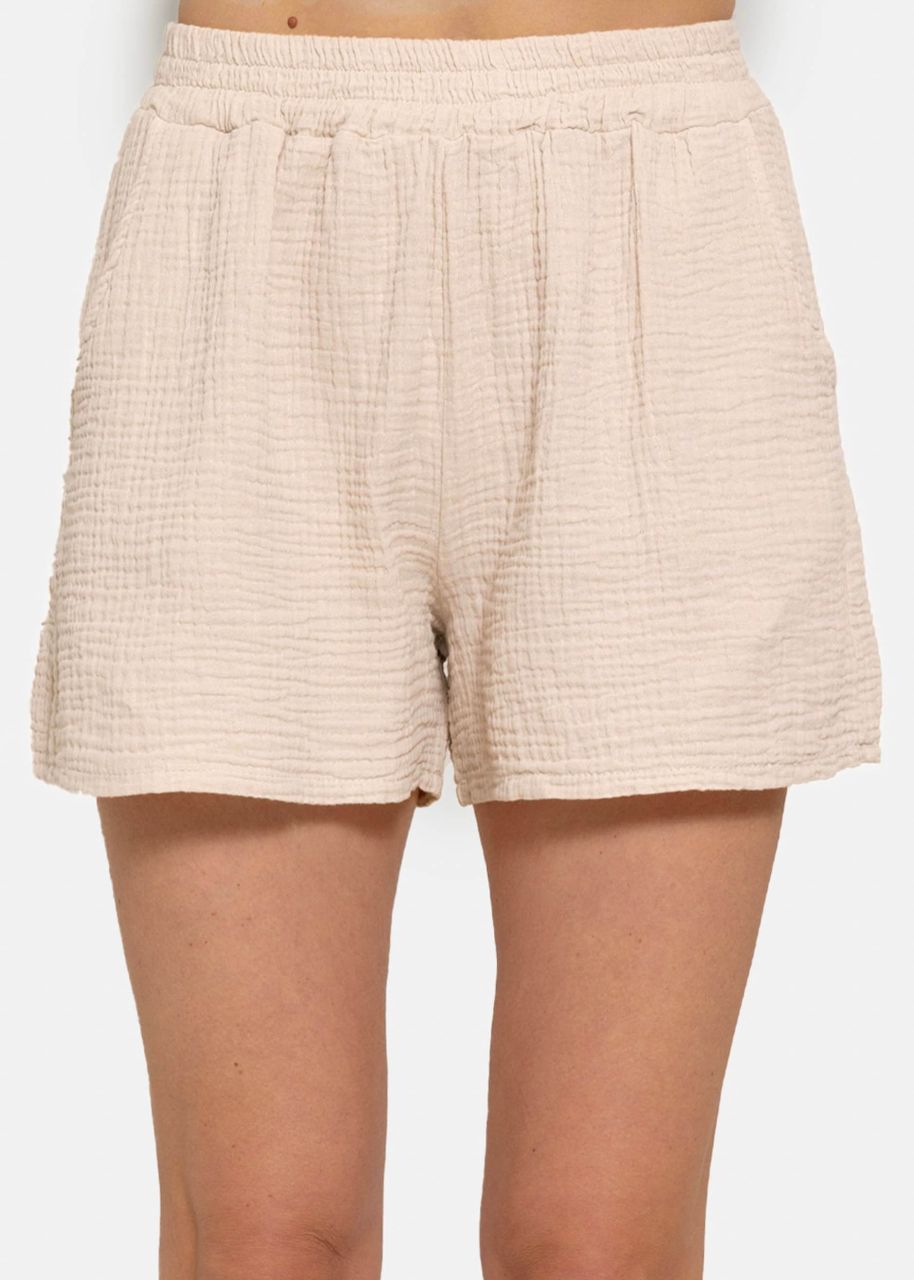 Muslin shorts, beige