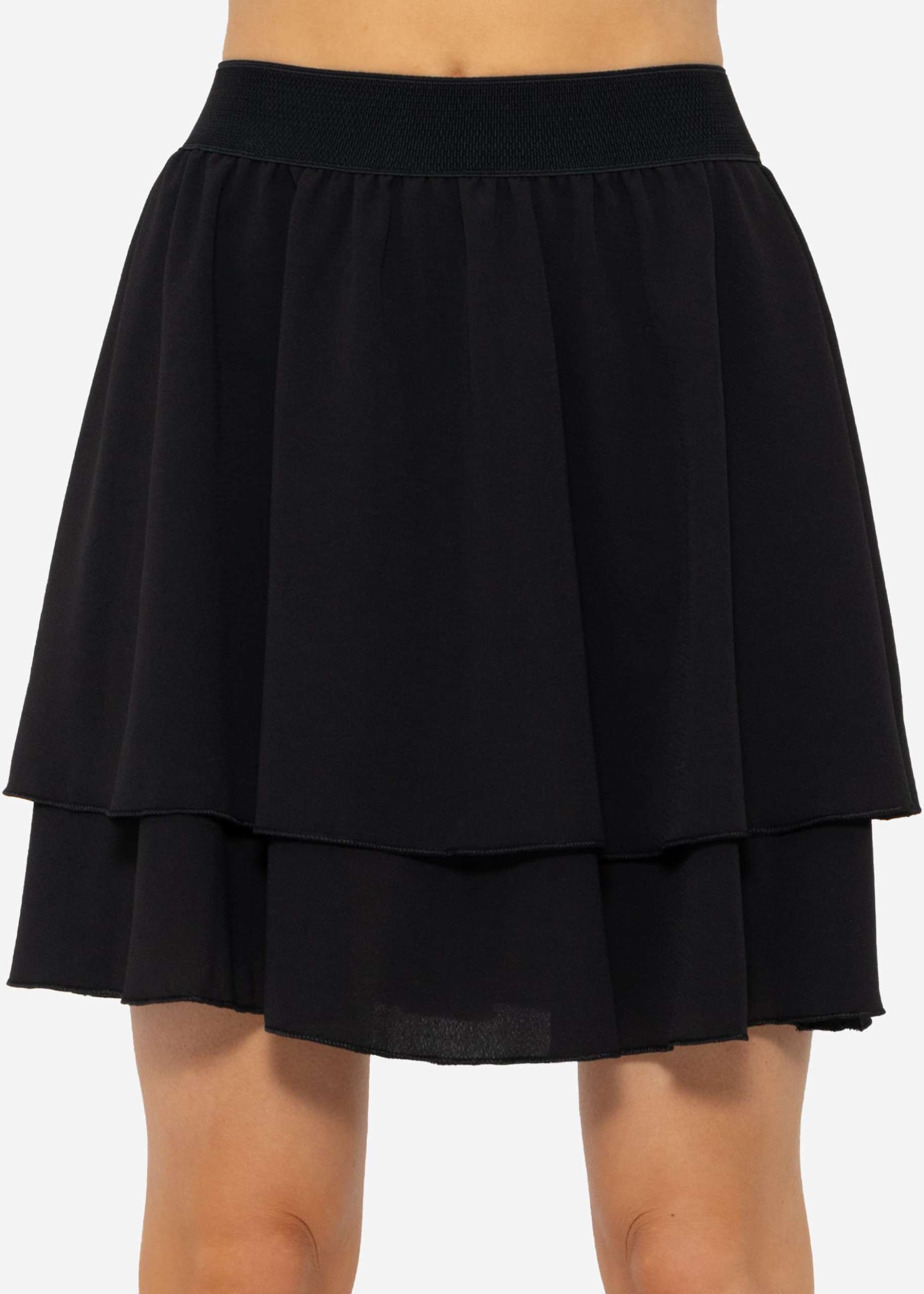 Flounces skirt, black