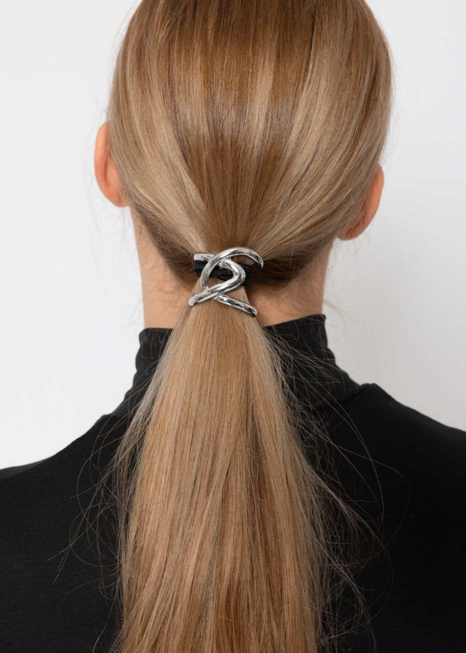 Hair tie - silver