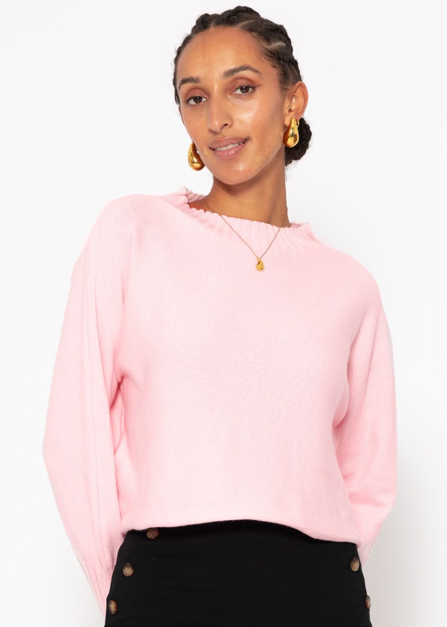 Casual crop jumper - pink