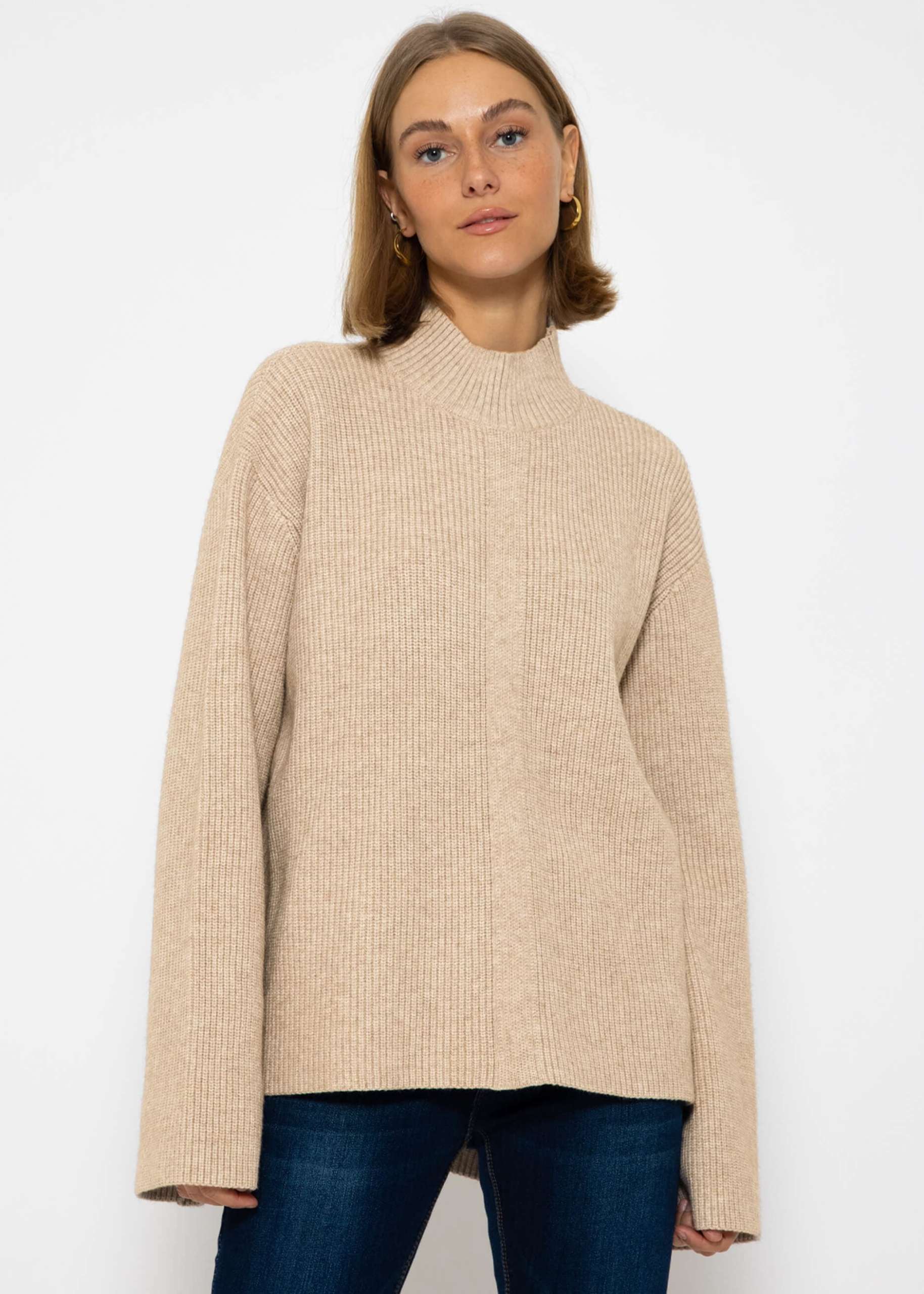 Turtleneck sweater - taupe