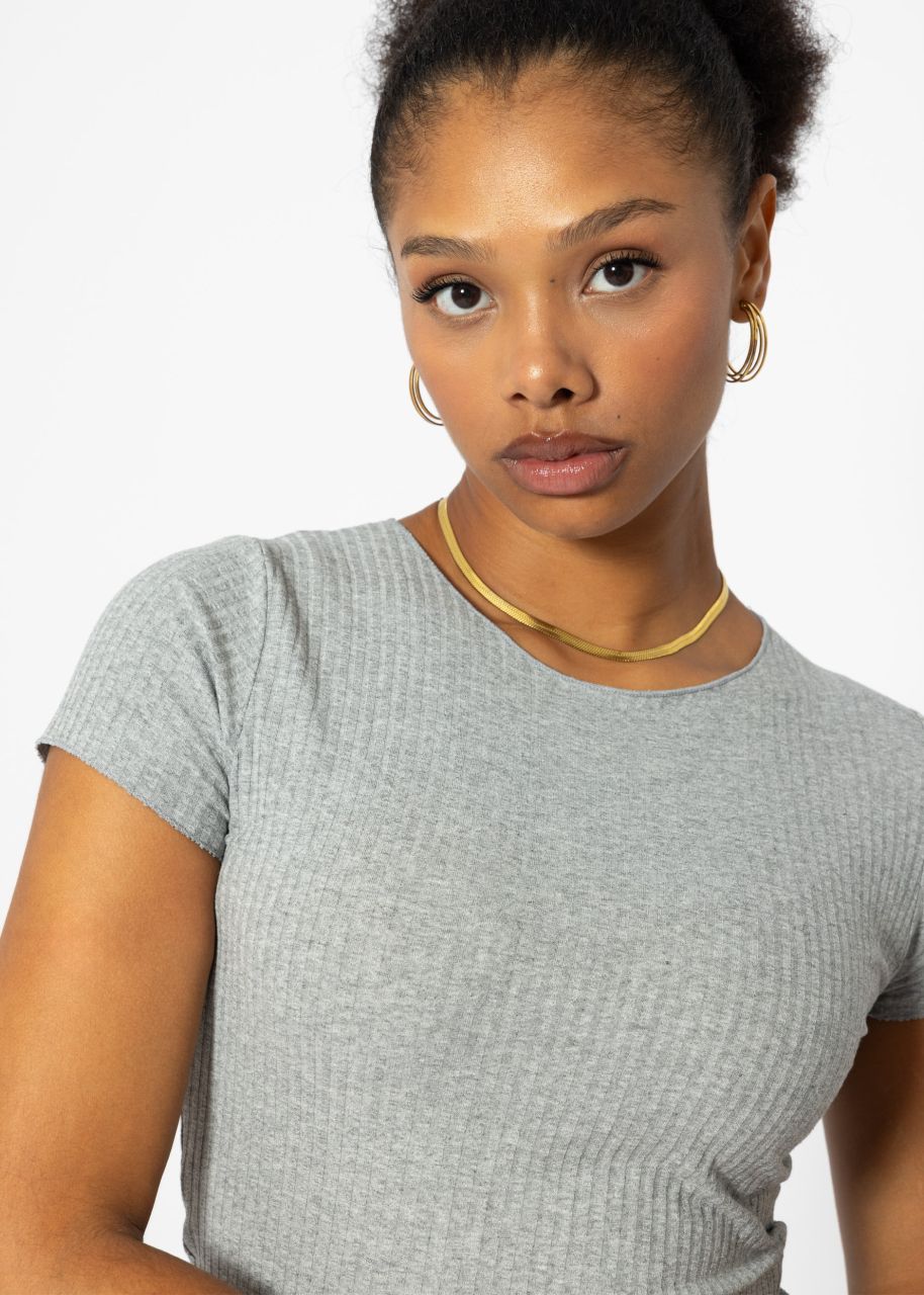 Crop shirt, gray