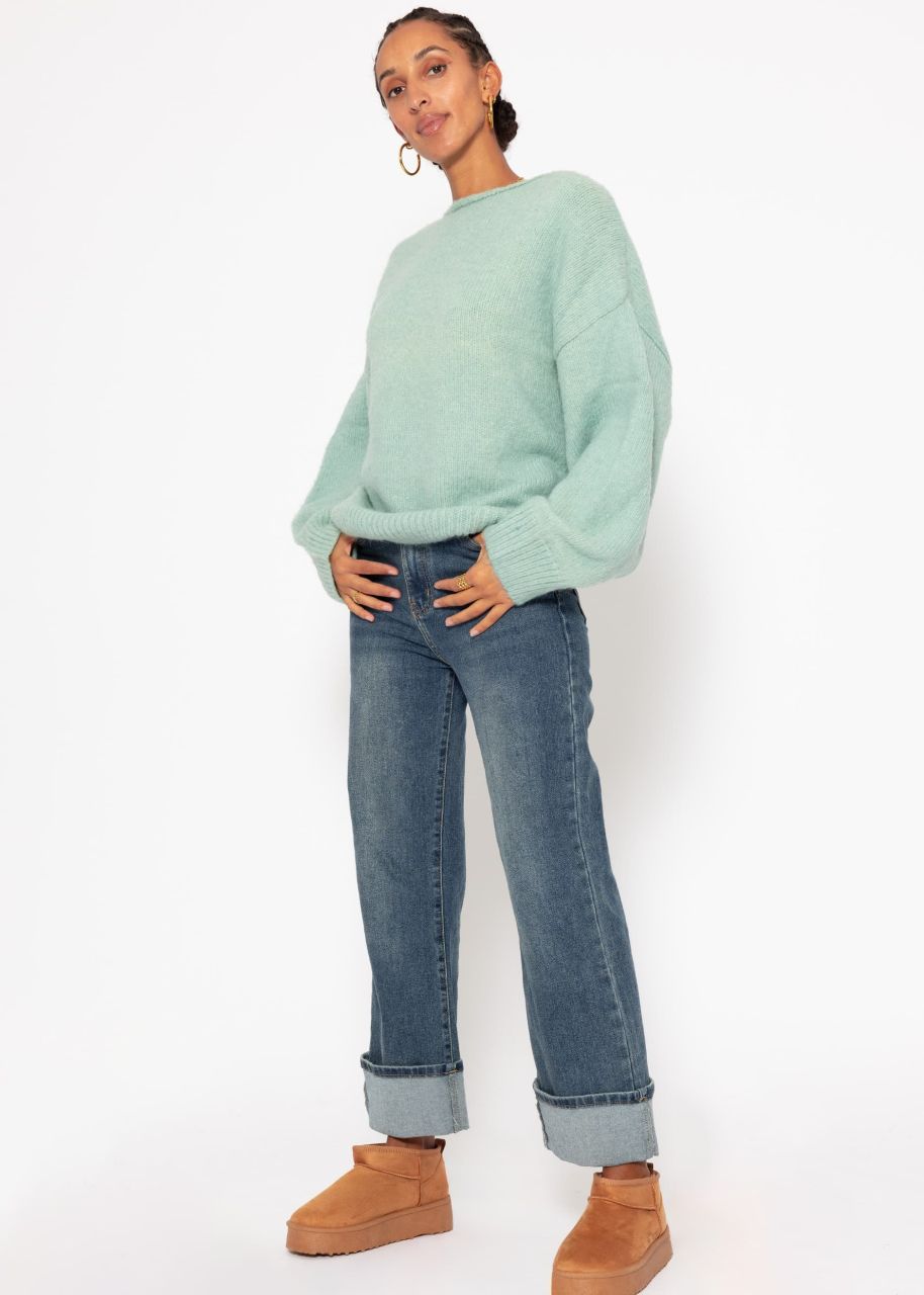 Oversize sweater - aqua green