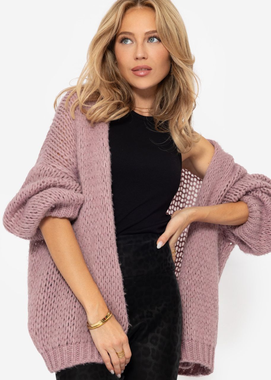 Oversize cardigan - dusky pink