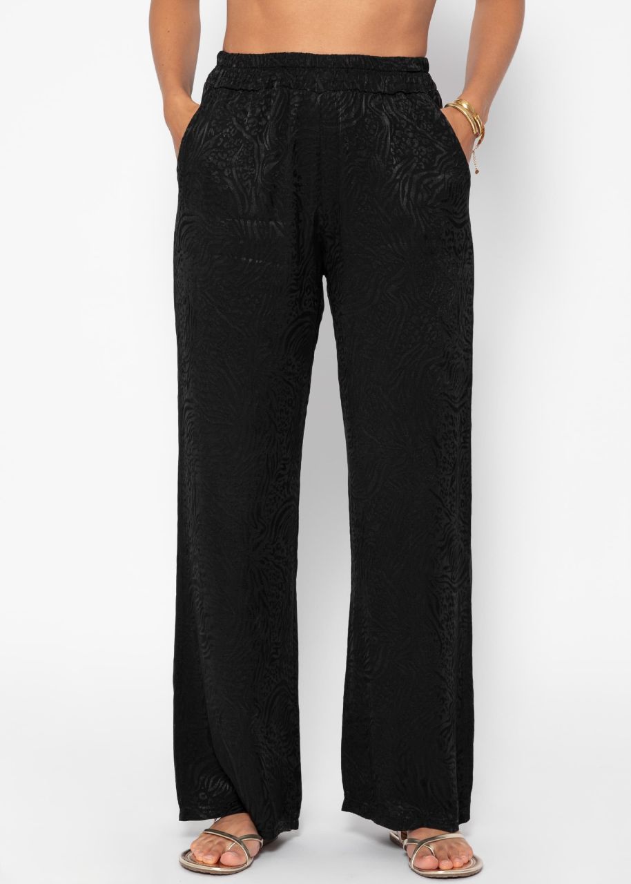 Jacquard Pants - black