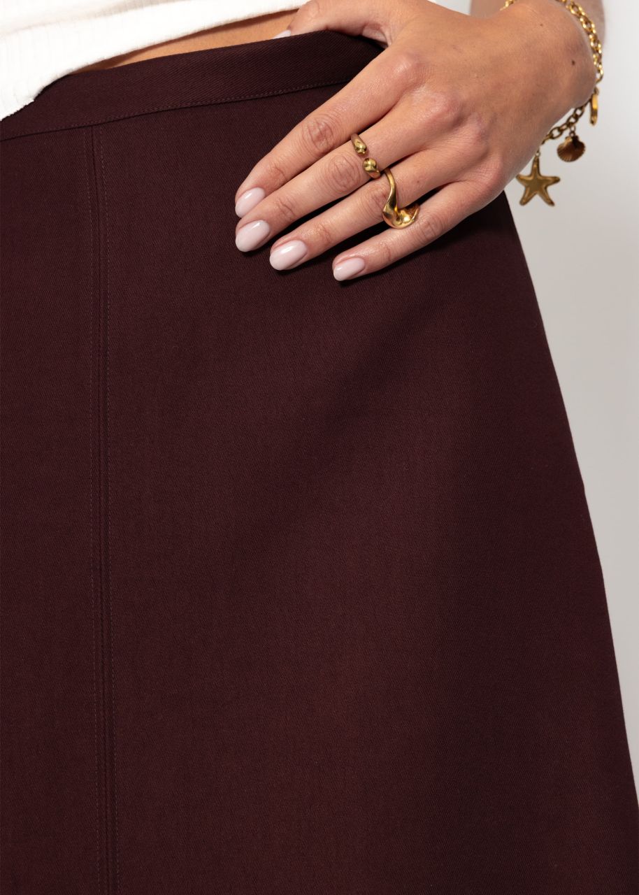 Casual maxi skirt - burgundy
