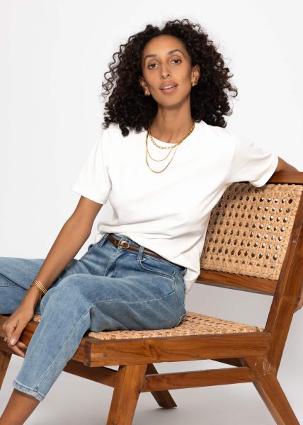 Round neck T-shirt - offwhite