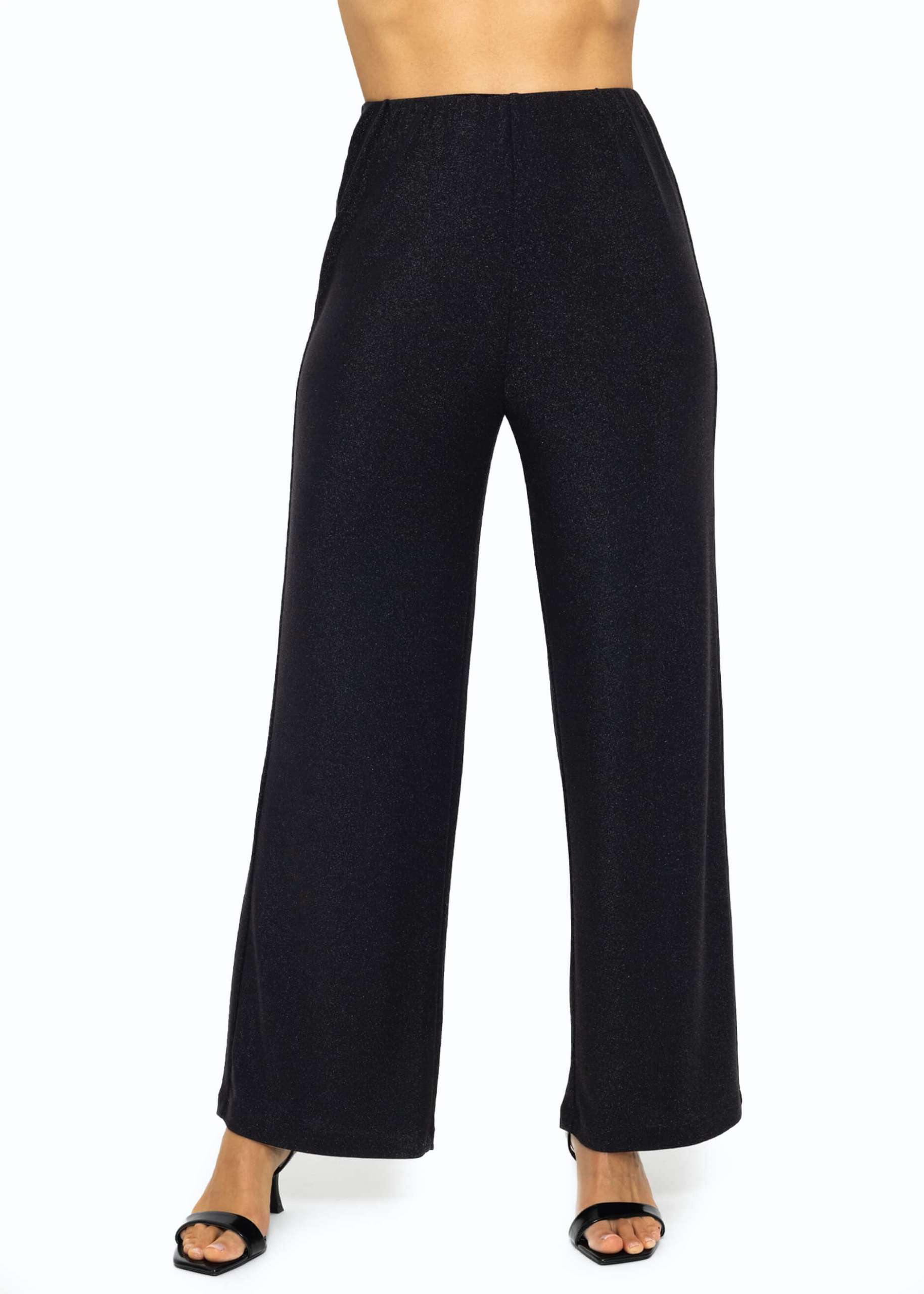 Lurex trousers - black