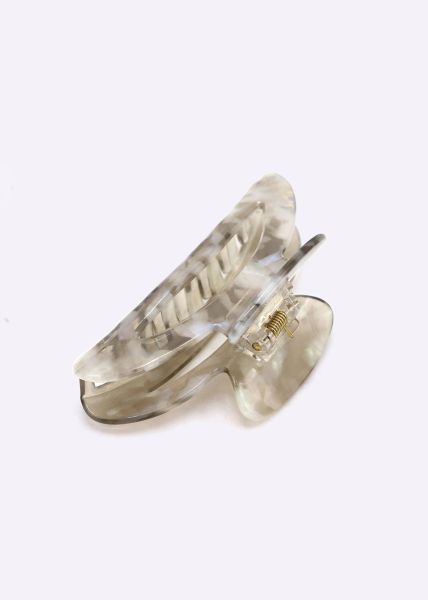 Hair clip in mother of pearl look, taupe