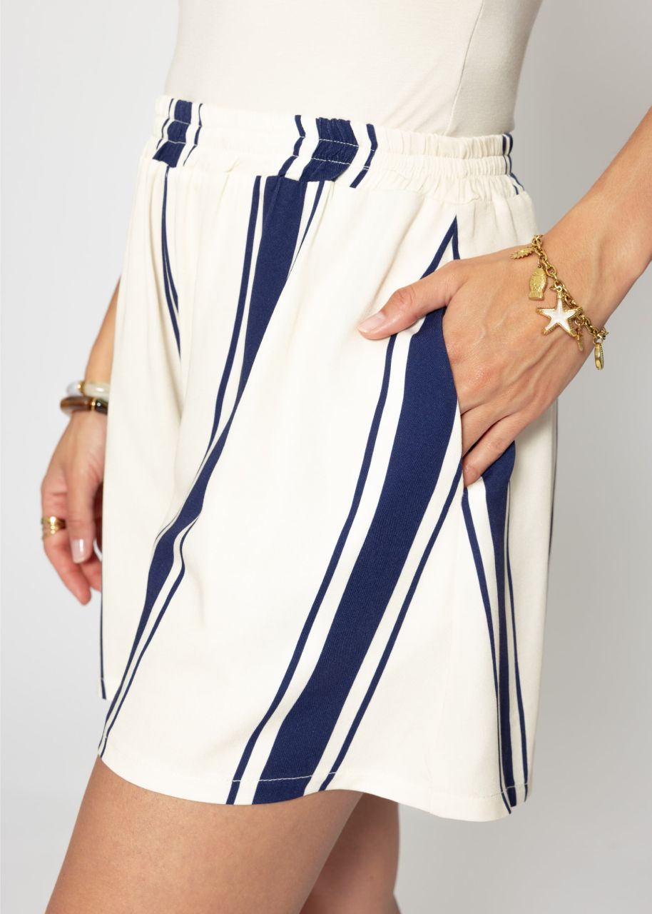 Striped shorts - dark blue