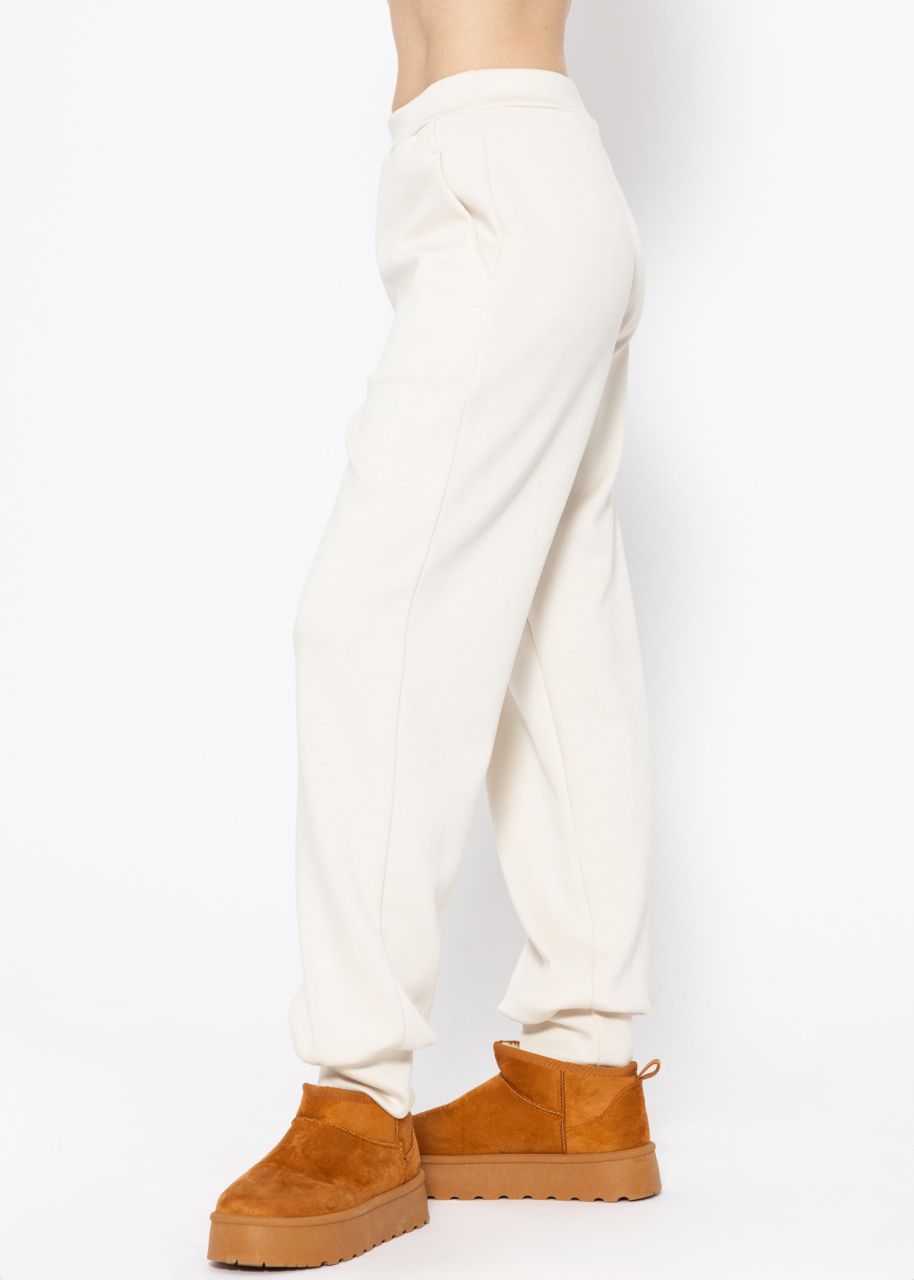 Soft jogging trousers - offwhite