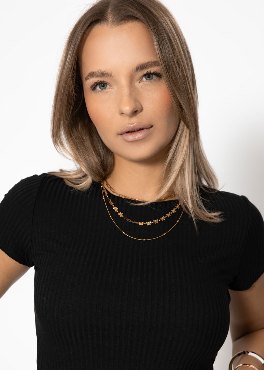 Crop shirt, black