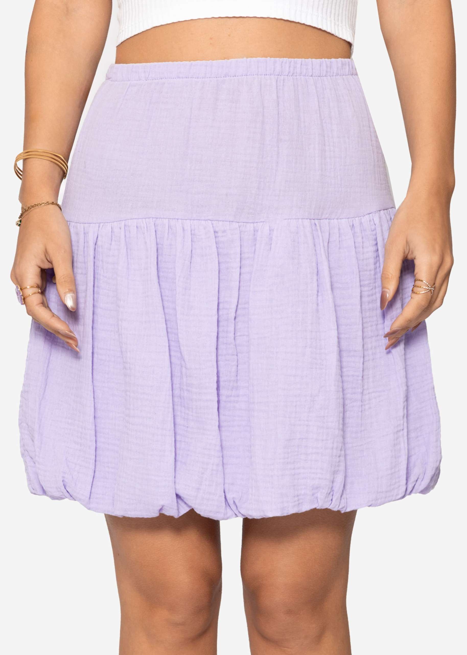 Muslin balloon skirt - lilac