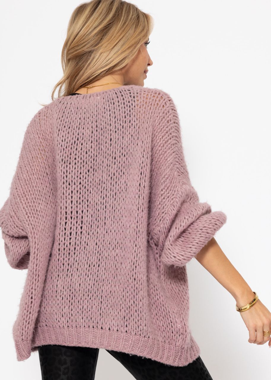 Oversize cardigan - dusky pink