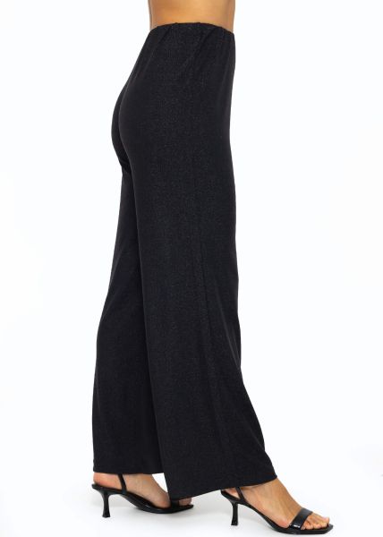 Lurex trousers - black