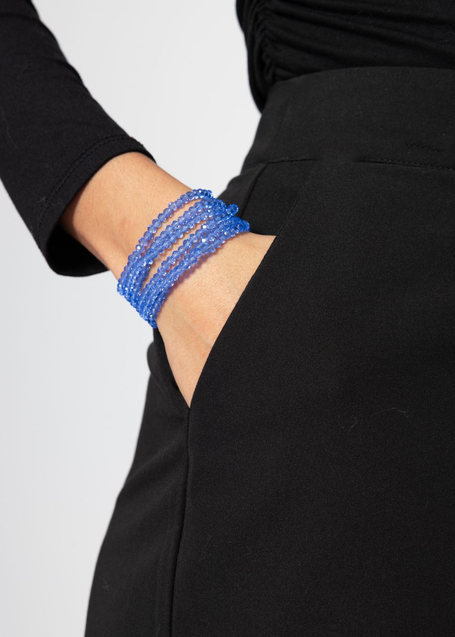 Multi-row bead bracelet - royal blue