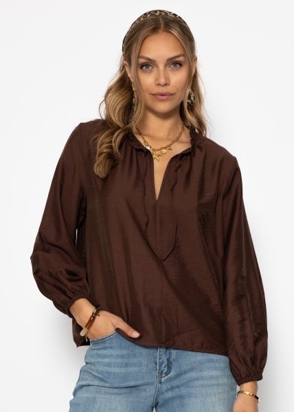 Slip-on blouse - brown