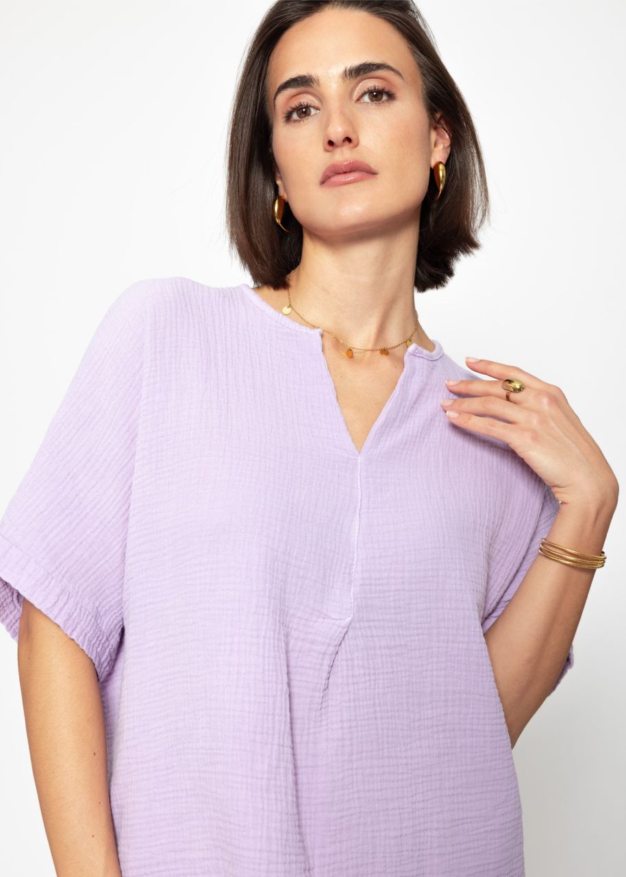 Oversize muslin shirt - lilac