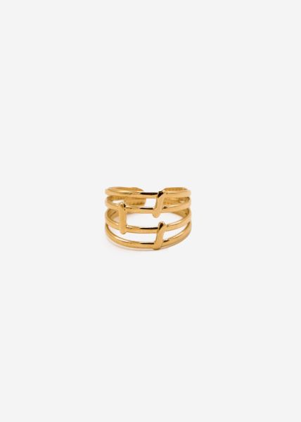 Ring with 4 bars, gold