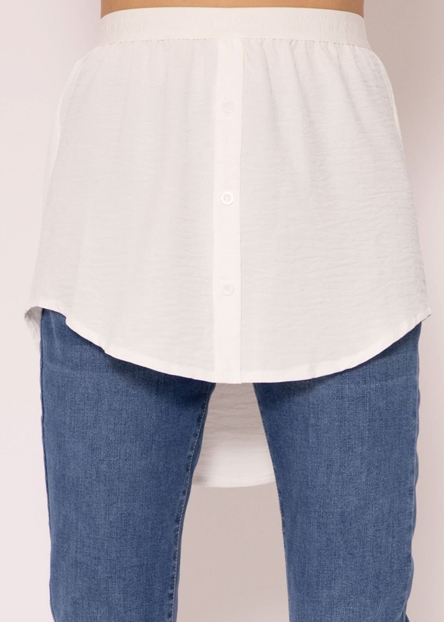 Blouse skirt with logo - offwhite