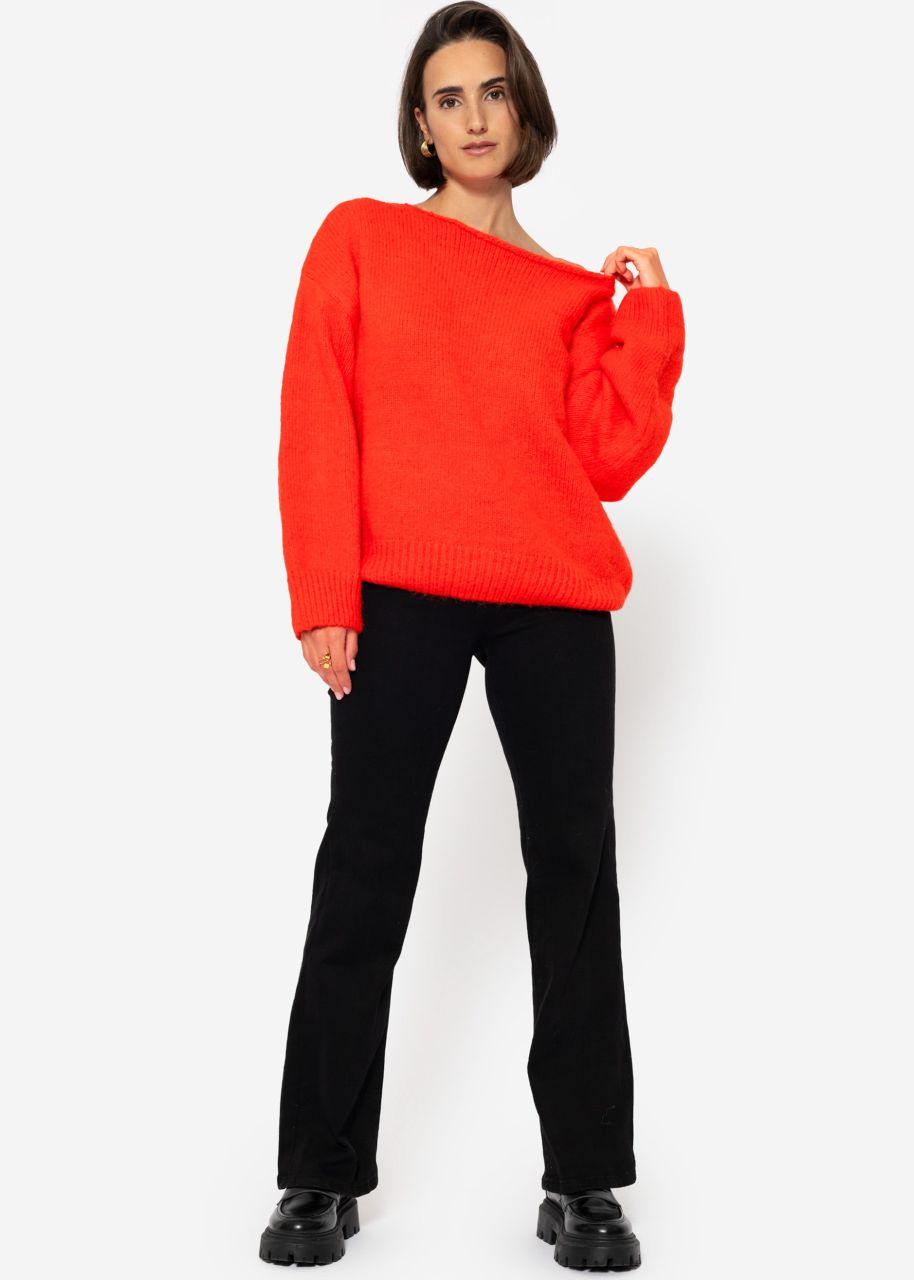 Oversize sweater - orangered