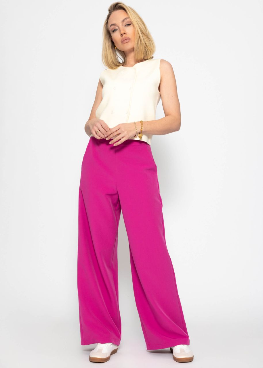 Highwaist fabric pants - pink