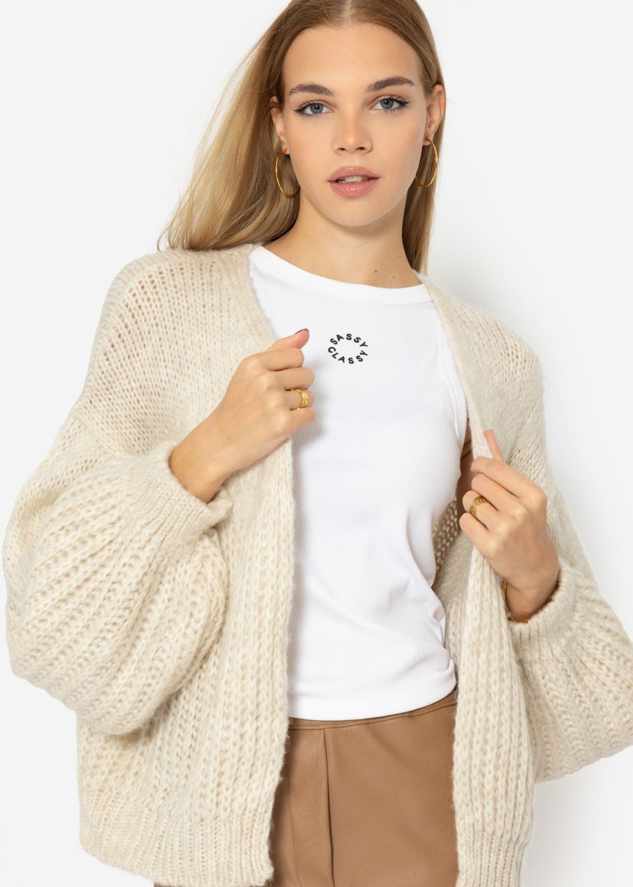 Cardigan with structure - light beige