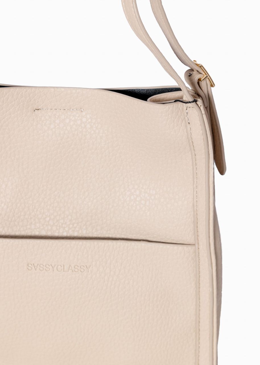 Bag with adjustable strap - beige