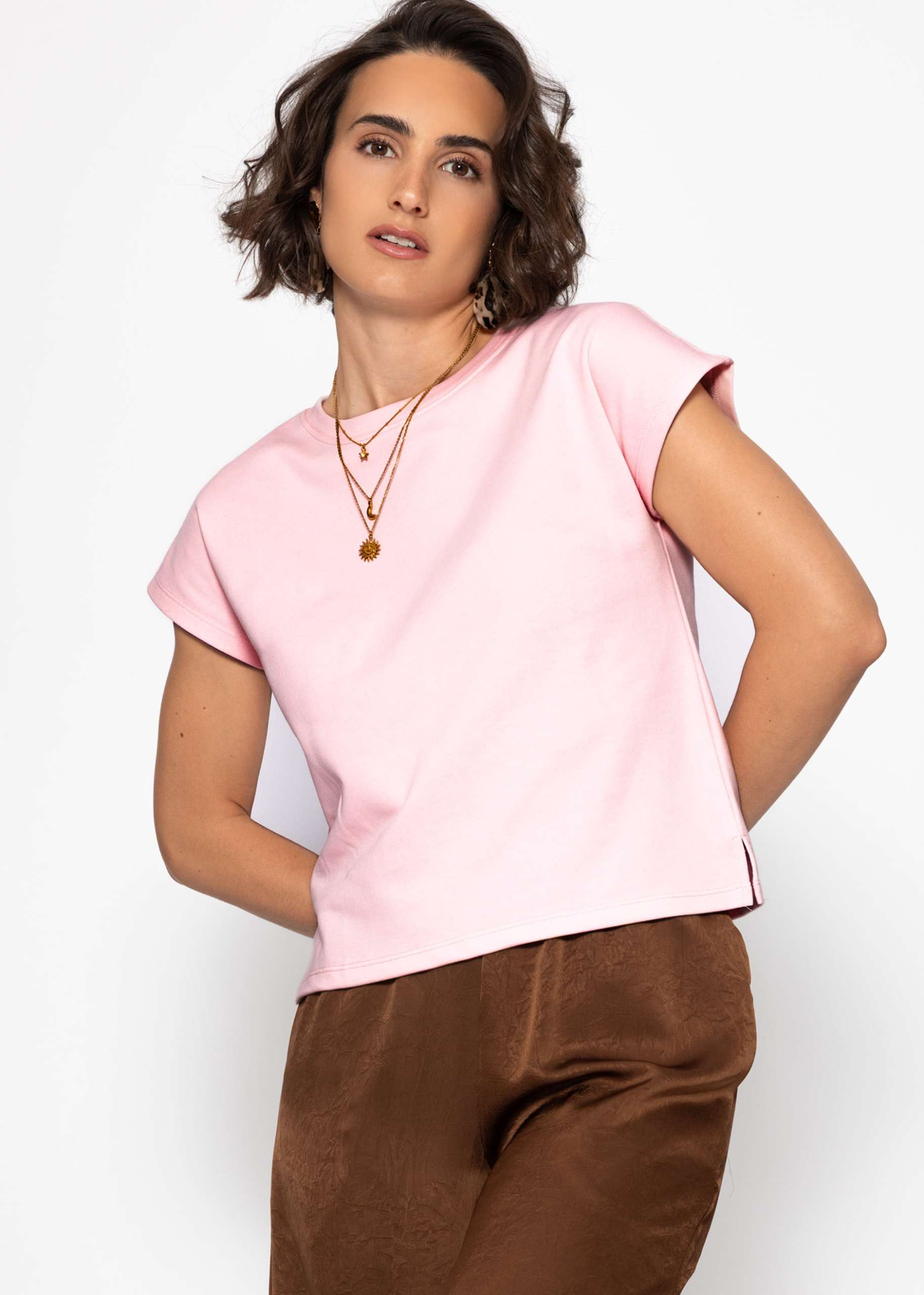 Sweatshirt with back detail - pink