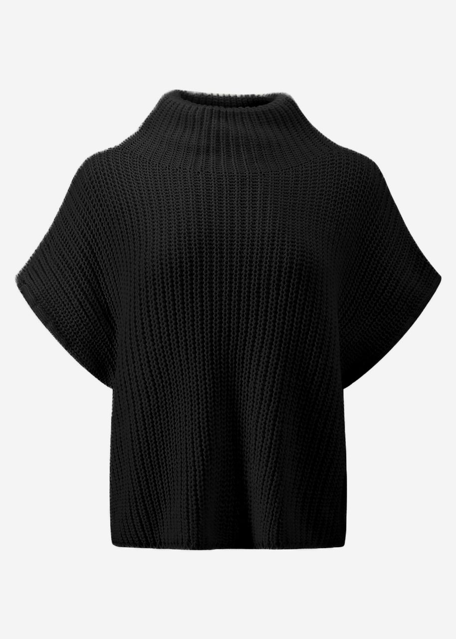 Jumper with turtleneck - black