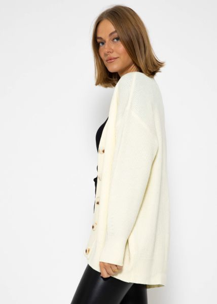 V-neck cardigan - cream