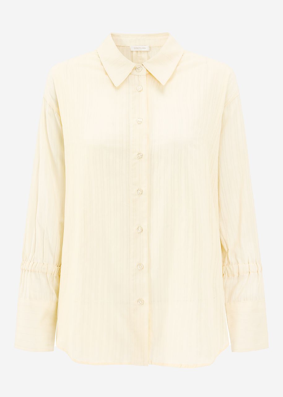 Blouse with sleeve details - butter yellow