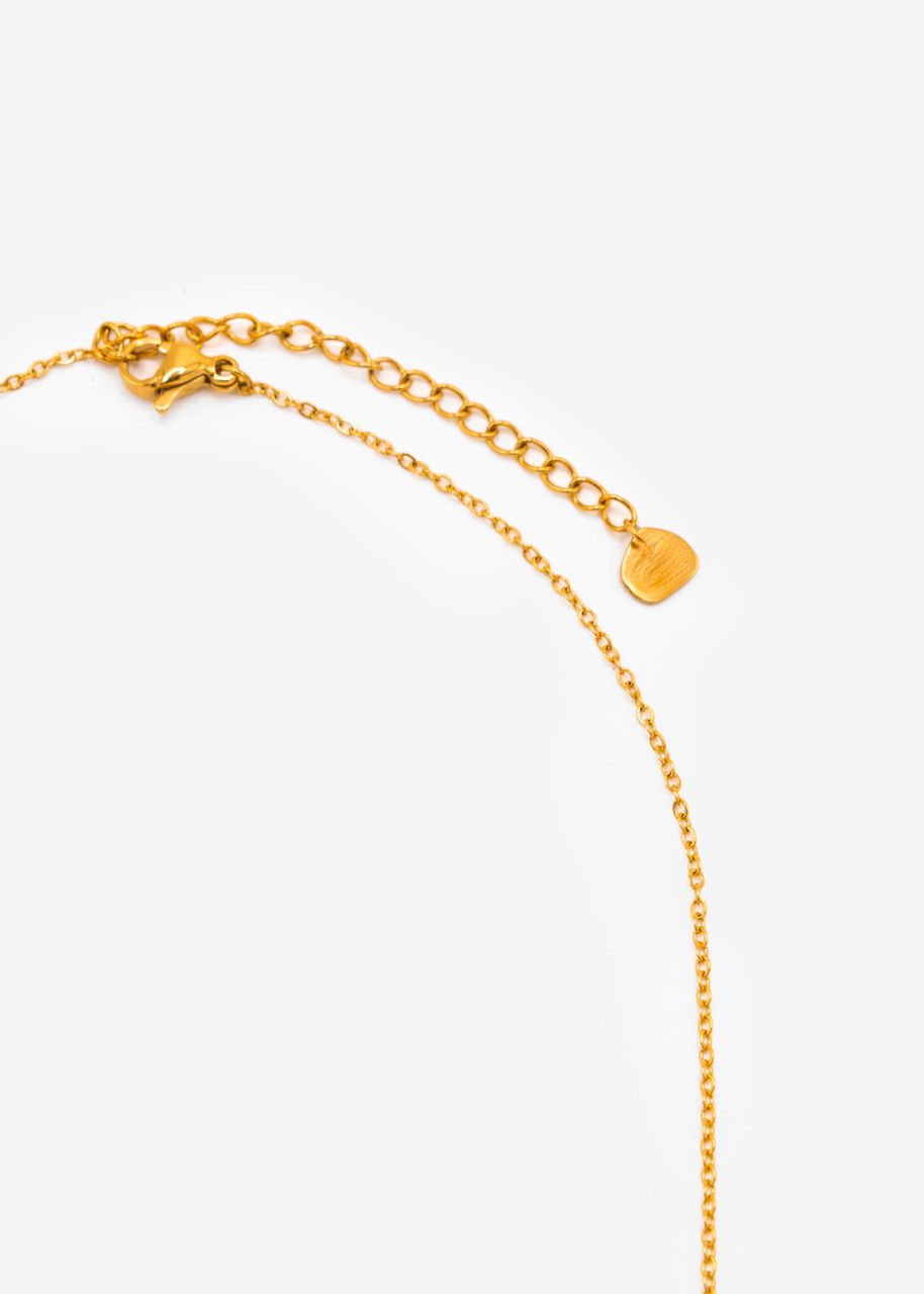 Necklace with hearts - gold