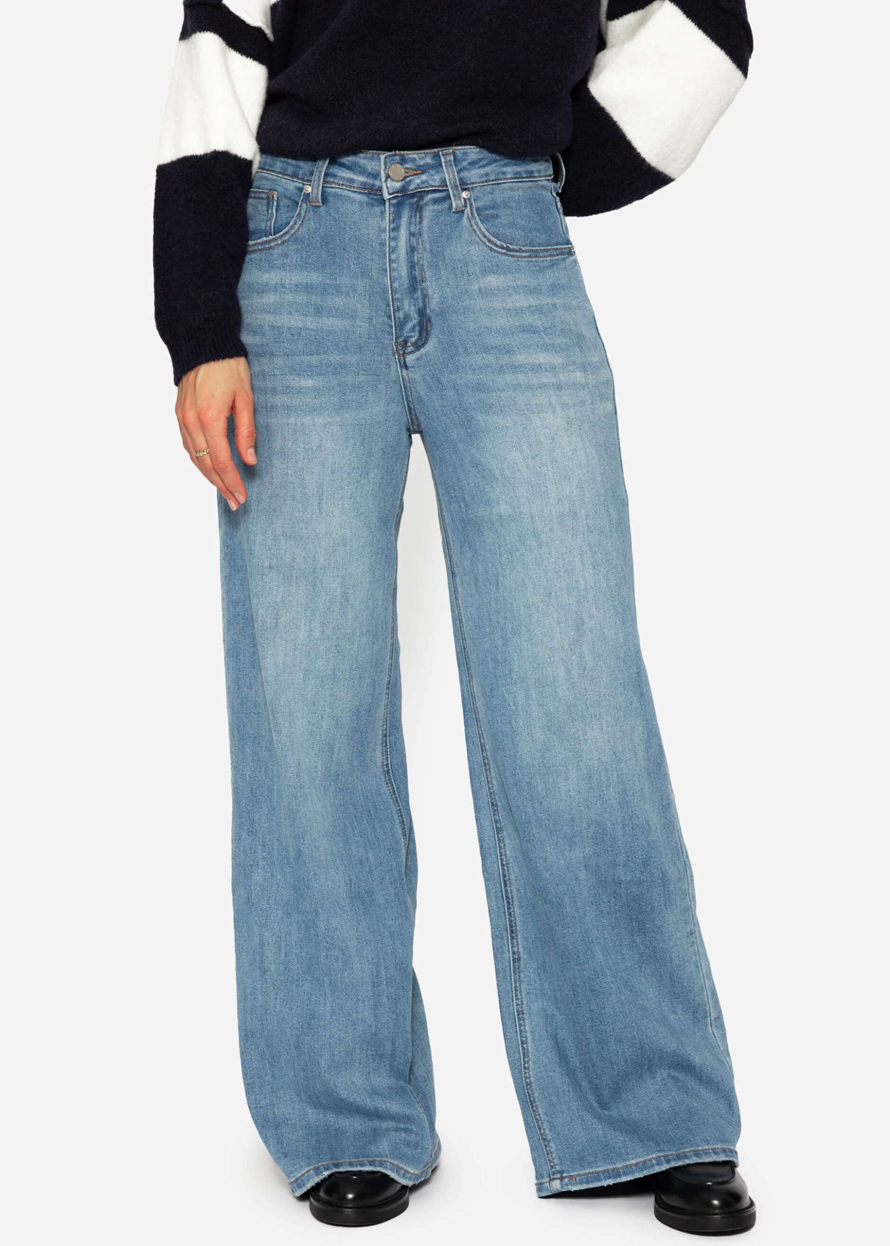 Jeans with wide leg - blue