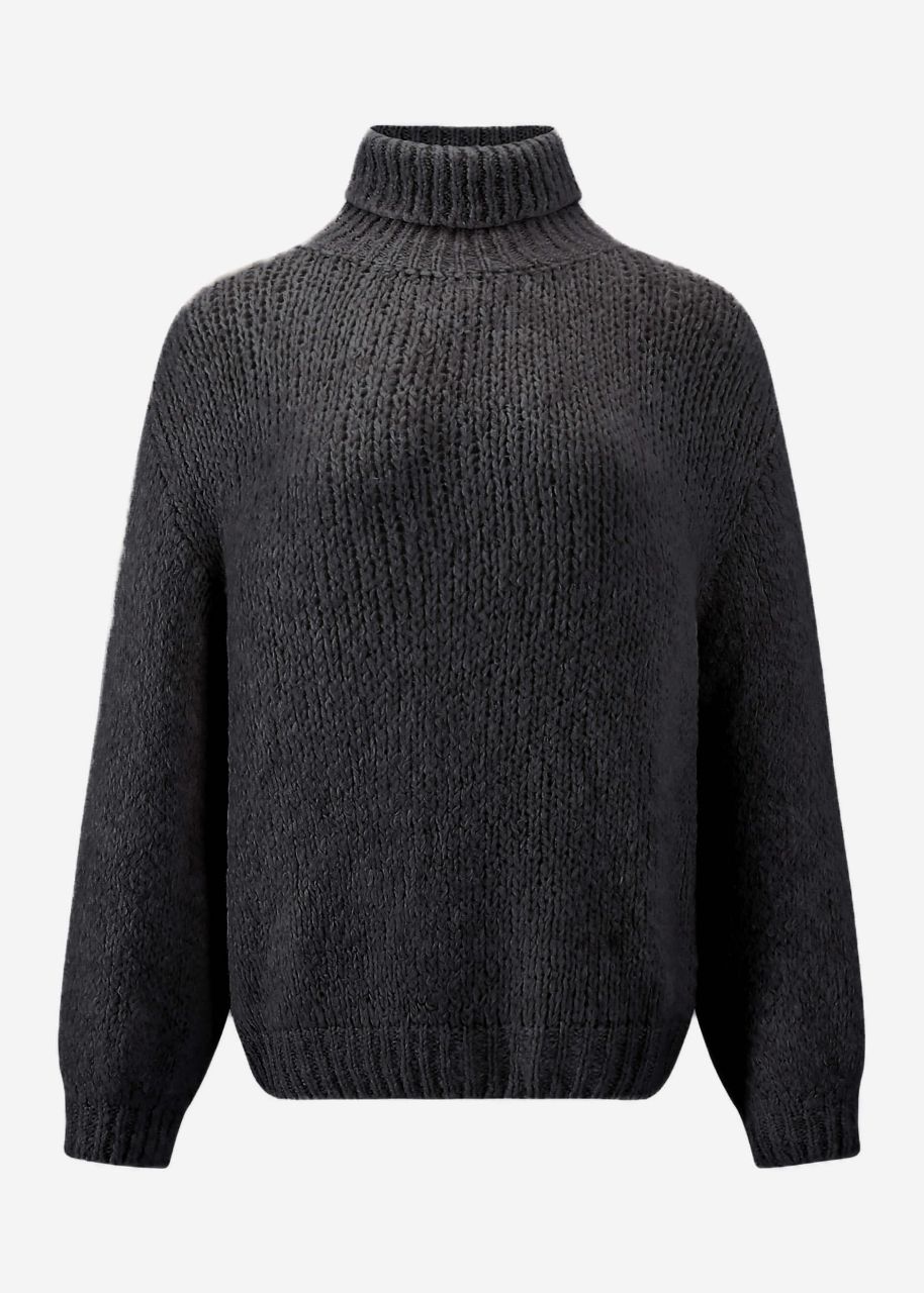 Oversize turtleneck sweater - dark gray