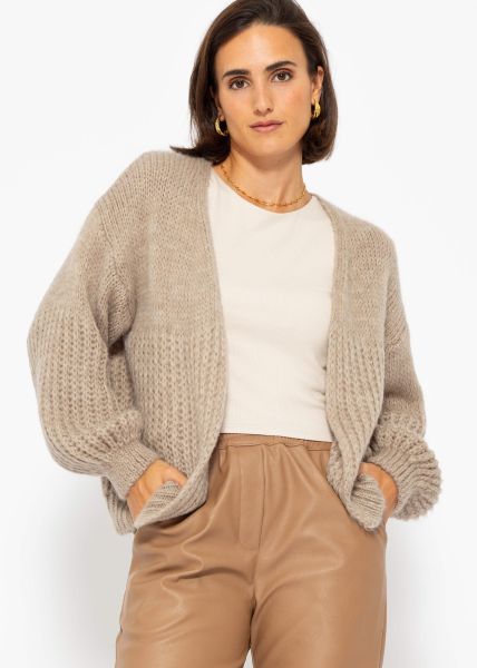 Cardigan with structure - beige