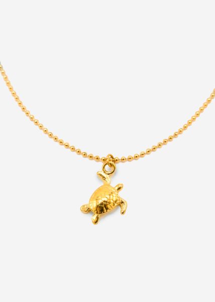 Necklace with turtle - gold