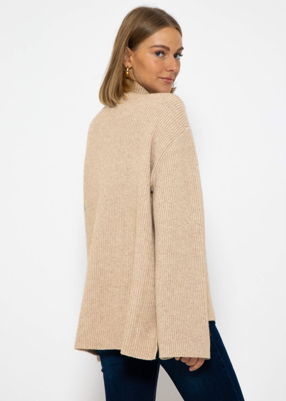 Turtleneck sweater - taupe