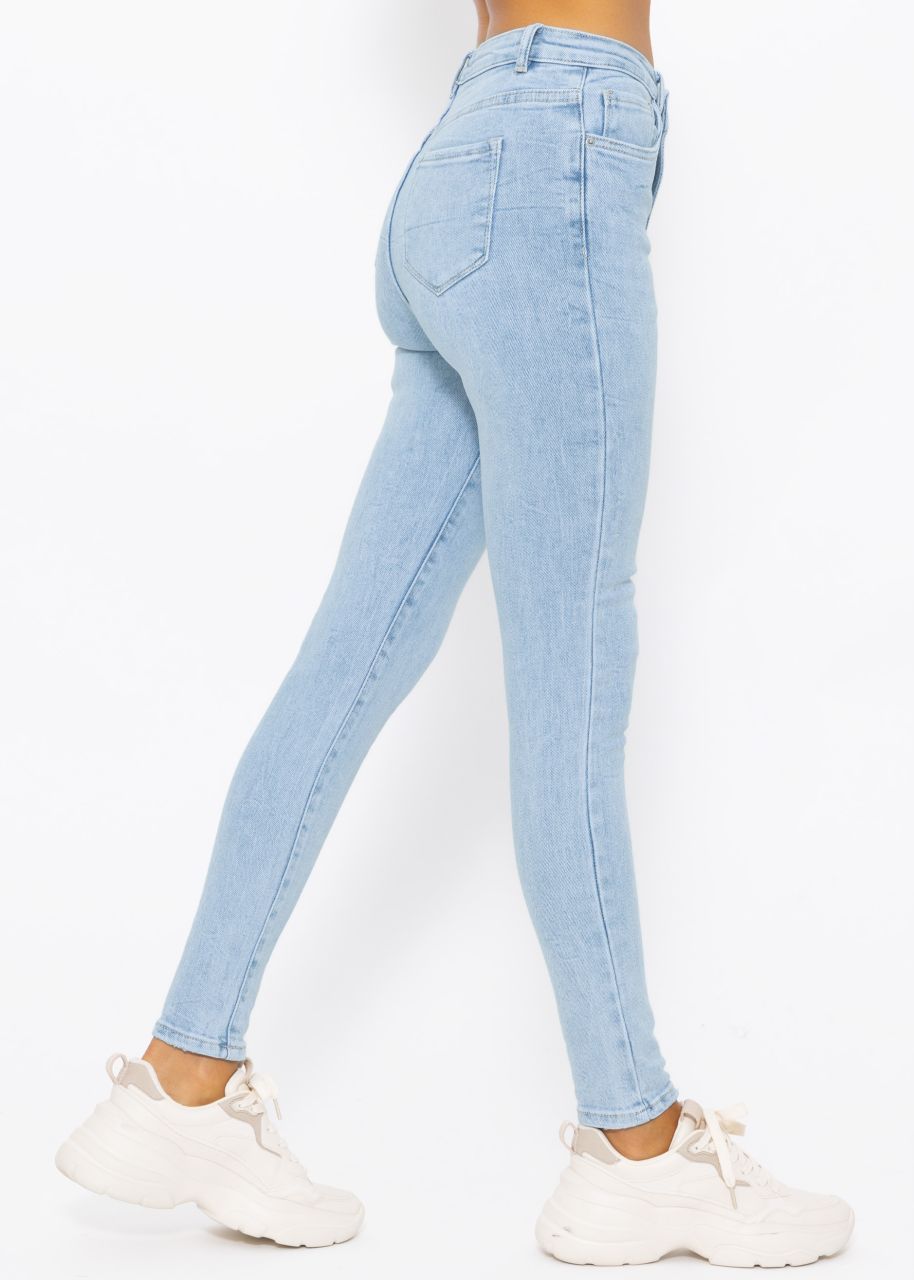 Skinny highwaist jeans - light blue