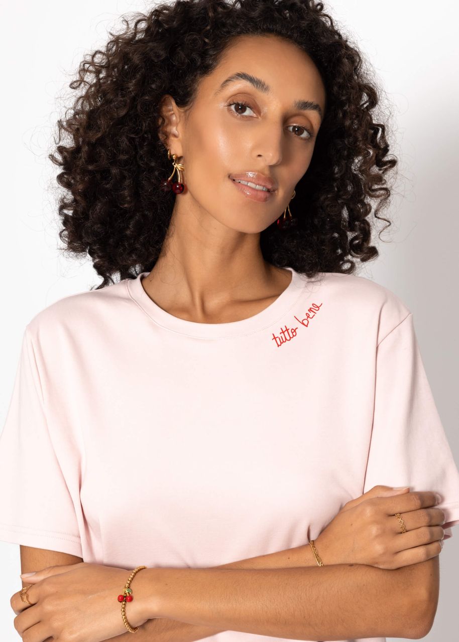 T-shirt with TUTTO BENE print - pink