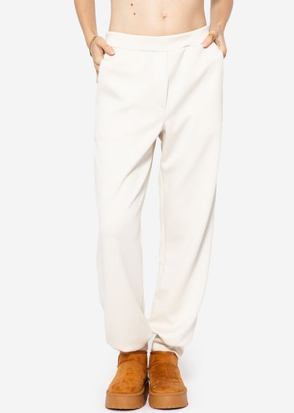 Soft jogging trousers - offwhite