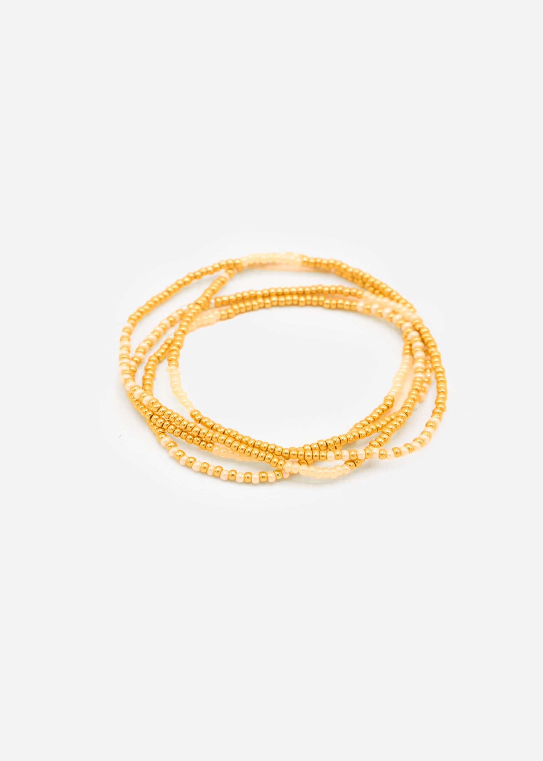 Pearl bracelet - gold-white