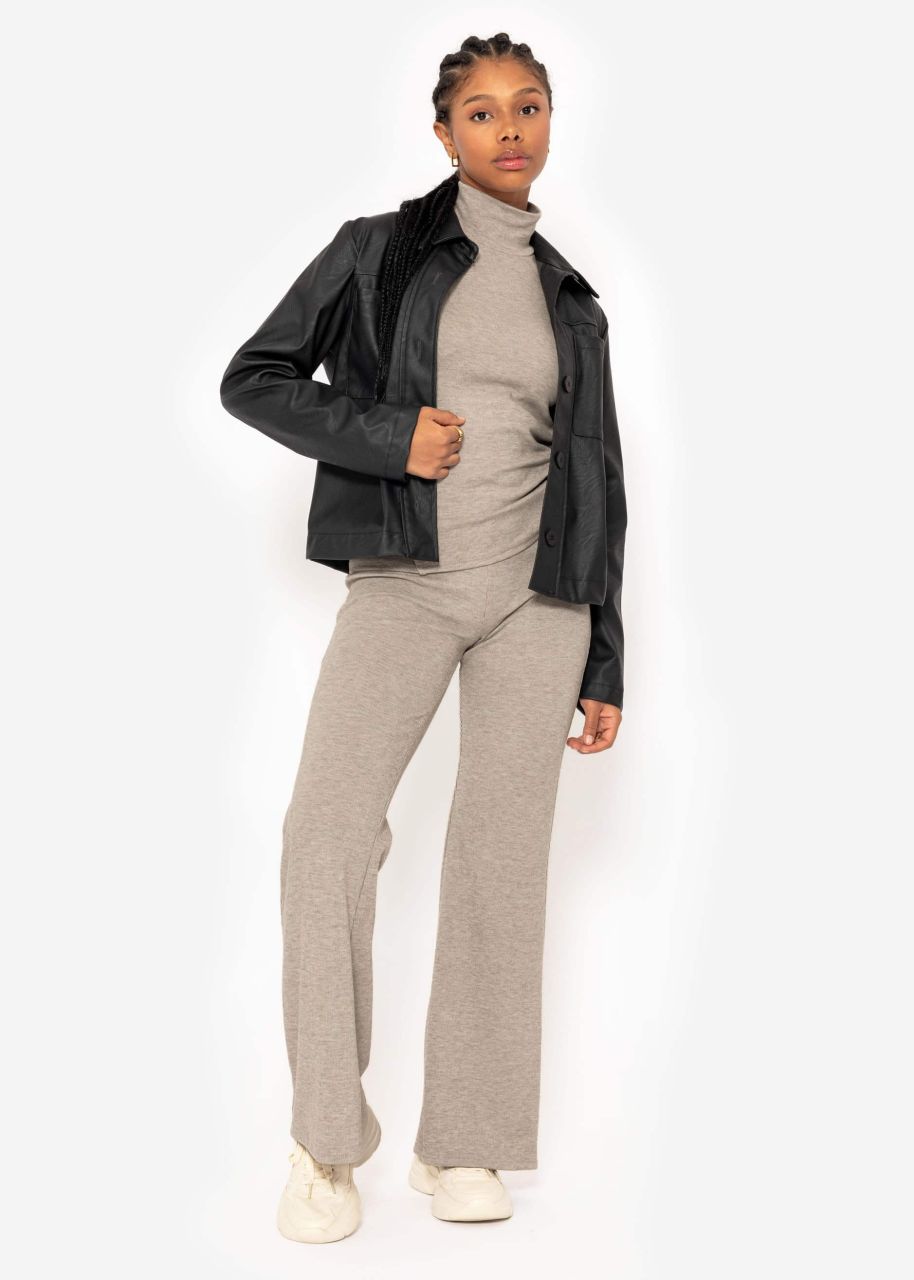 Jersey Flare Pants - taupe mottled