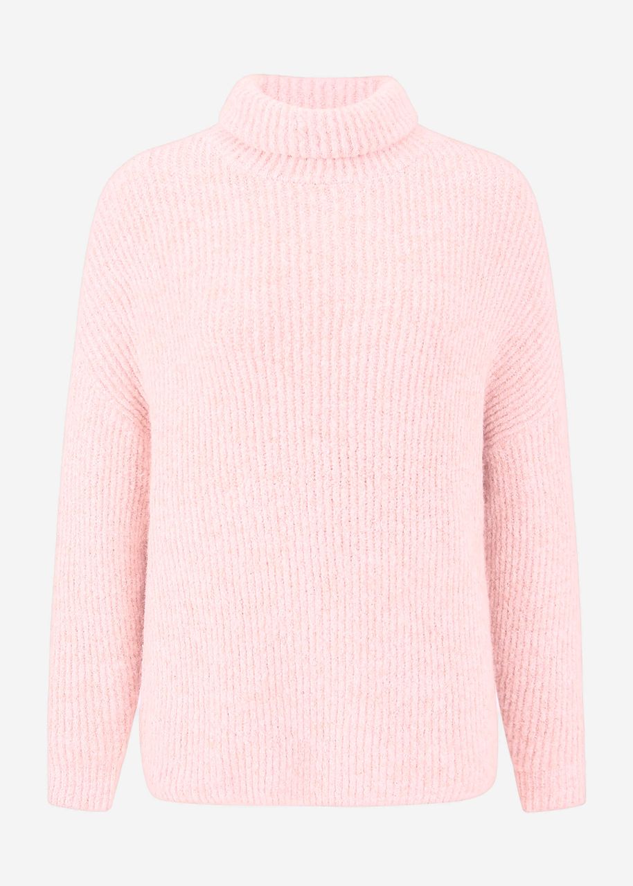 Oversize turtleneck sweater - pink