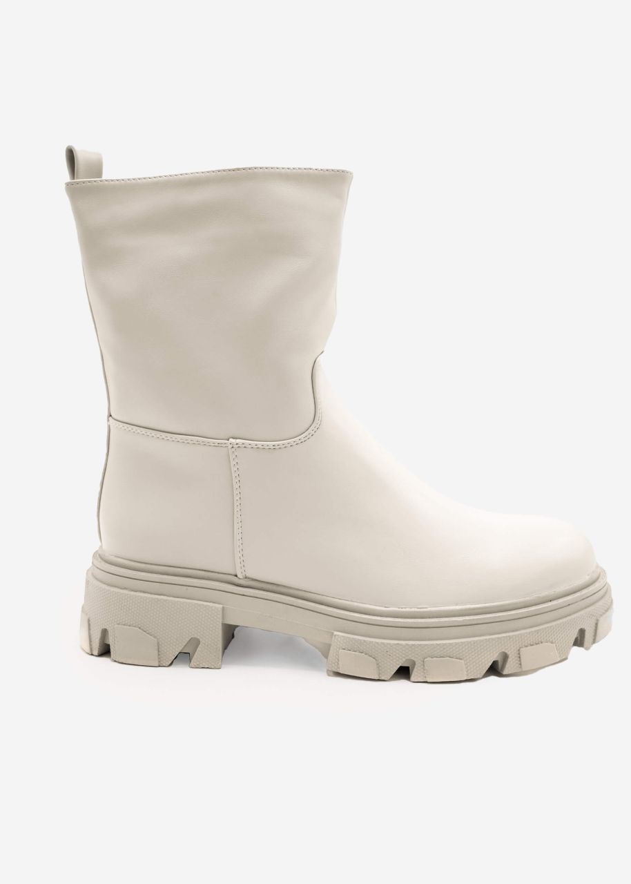 Combat boots, offwhite