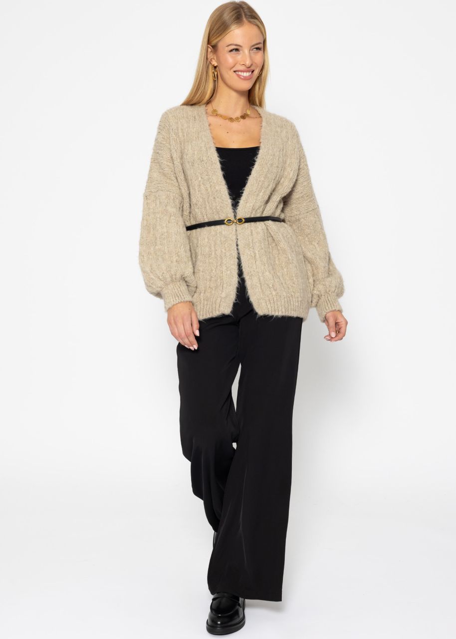 Jessica Haller Oversize cardigan with structure - beige