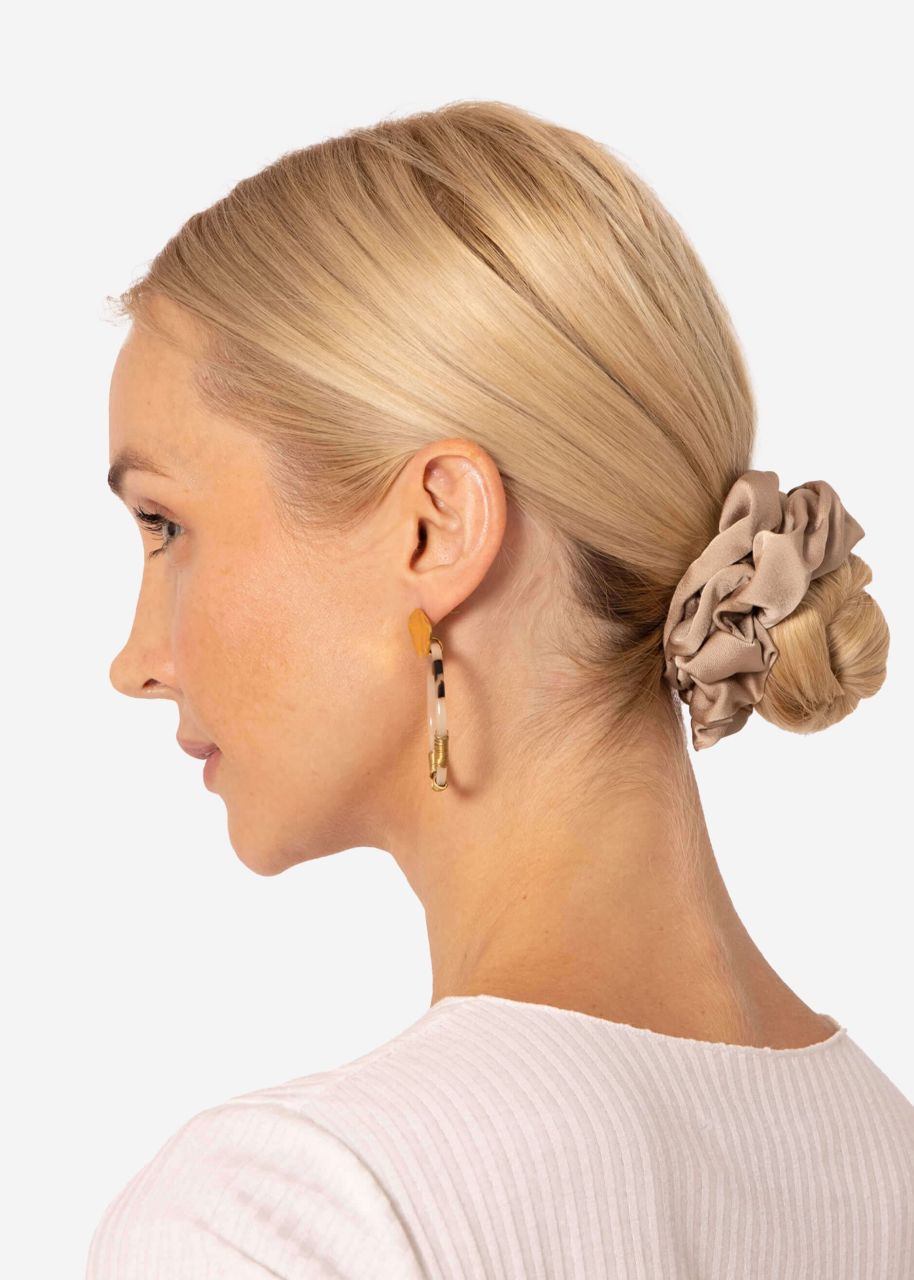 Satin-Scrunchie, taupe