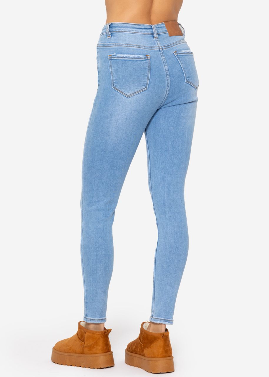 Highwaist skinny jeans - light blue