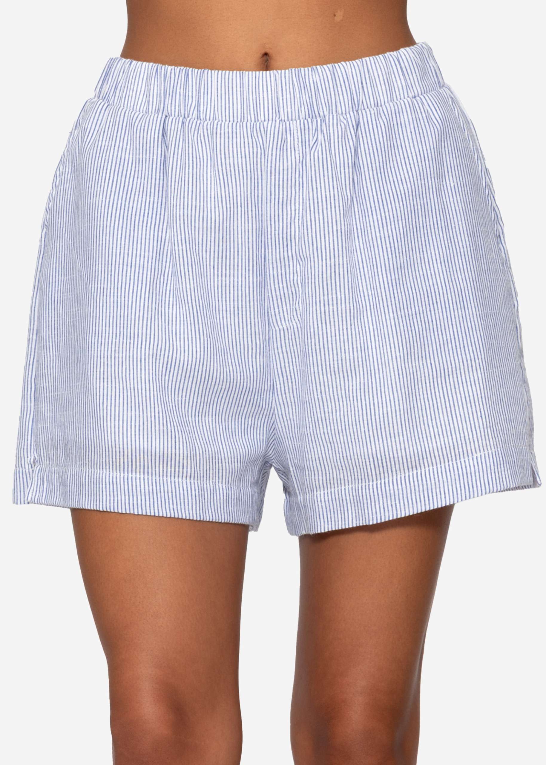 Striped shorts - light blue