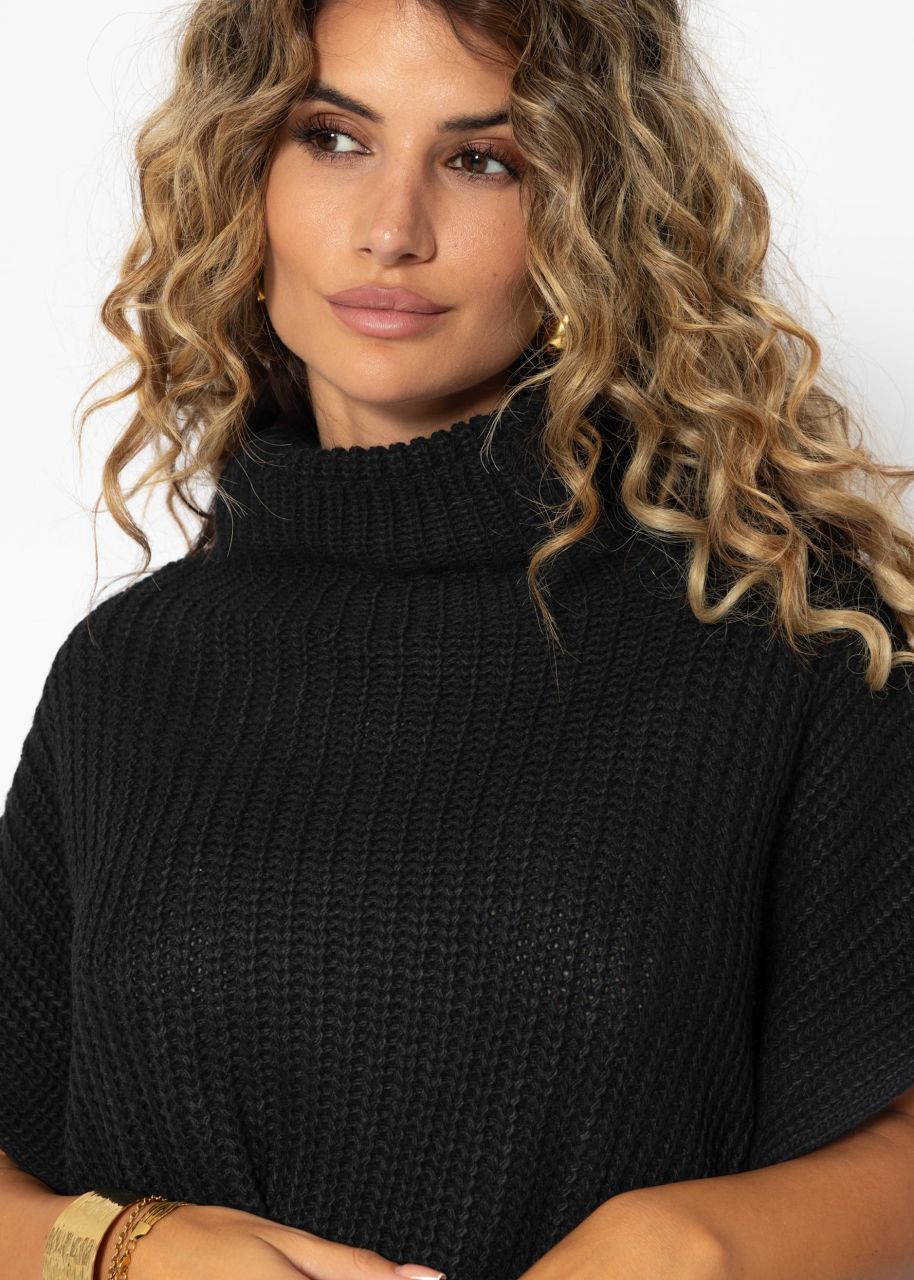 Jumper with turtleneck - black